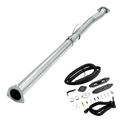 2015-2016 6.7L Powerstroke 4" Race Pipe DPF Delete and Upgraded Black EGR Delete Kit for Ford F250/F350/F450