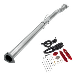 2015-2016 6.7L Powerstroke 4" Race Pipe DPF Delete and Upgraded Red EGR Delete Kit for Ford F250/F350/F450