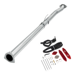 2015-2016 6.7L Powerstroke 4" Race Pipe DPF Delete and Upgraded Red EGR Delete Kit for Ford F250/F350/F450