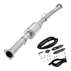 2015-2016 6.7L Powerstroke 4" Race Pipe DPF Delete with Muffler and Upgraded Black EGR Delete Kit for Ford F250/F350/F450