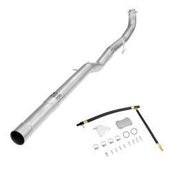 2015.5-2016 6.6L Duramax LML 4" Race Pipe DPF Delete and Silver EGR Delete Kit for Chevy Silverado/GMC Sierra 2500/3500HD