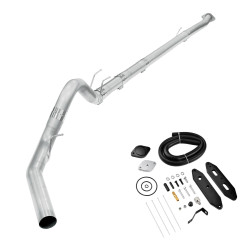 2017-2019 6.7L Powerstroke 4" Downpipe-Back Exhaust DPF Delete and Upgraded Black EGR Delete Kit for Ford F250/F350/F450