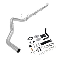2019-2021 6.7L Cummins 4" Dp-Back Exhaust DPF Delete and Black EGR Delete Kit for Ram 2500 3500