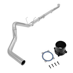 2019-2021 6.7L Cummins 4" Dp-Back Exhaust DPF Delete and Black EGR Throttle Valve Delete for Ram 2500 3500