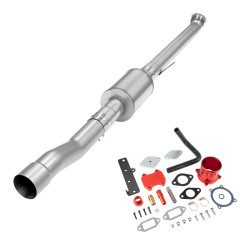 2019-2021 6.7L Cummins 4" Race Pipe DPF Delete W/Muffler and Red EGR Delete Kit for Ram 2500 3500