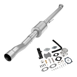 2019-2021 6.7L Cummins 4" Race Pipe DPF Delete W/Muffler and Silver EGR Delete Kit for Ram 2500 3500