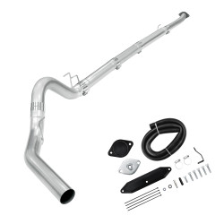 2020-2022 6.7L Powerstroke 5" Downpipe-Back Exhaust DPF Delete and Normal Black EGR Delete Kit for Ford F250/F350