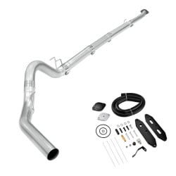 2020-2022 6.7L Powerstroke 5" Downpipe-Back Exhaust DPF Delete and Upgraded Black EGR Delete Kit for Ford F250/F350