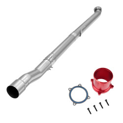 2022-2024 6.7L Cummins 4" Race Pipe DPF Delete and Red EGR Throttle Valve Delete for Ram 2500 3500