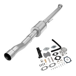 2022-2024 6.7L Cummins 4" Race Pipe DPF Delete W/Muffler and Silver EGR Delete Kit for Ram 2500 3500