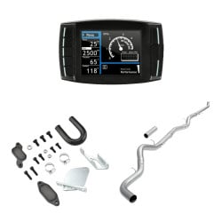 2007.5-2010 6.6L Duramax LMM Delete Kit 5 Inch Downpipe-back Exhaust DPF Delete/Tuner V1/EGR Delete All-in-One for Chevy/GMC