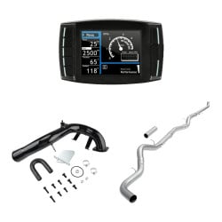 2007.5-2010 6.6L Duramax LMM Delete Kit 5 Inch Downpipe-back Exhaust DPF Delete/Tuner V1/EGR Delete with Intake Elbow All-in-One