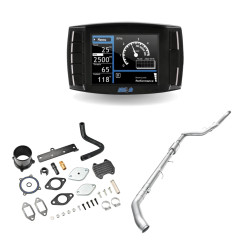 2013-2018 6.7L Cummins Delete Kit 5" Turbo-Back Exhaust with Muffler/Tuner V2/Black EGR Delete All-in-One for Ram 2500 3500
