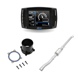 2019-2021 6.7L Cummins Delete Kit 4" Straight Pipe with Muffler/Tuner V2/Black EGR Throttle Valve Delete All-in-One for Ram