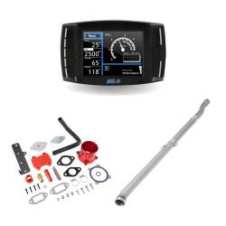 2019-2021 6.7L Cummins Delete Kit 4" Straight Pipe DPF Delete/Diesel Tuner V2/Red EGR All-in-One for Ram 2500 3500