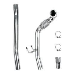 3.0" Catless Turbo Downpipe For 2015+ Audi A3 S3 TT TTS & Volkswagen Golf R GTI 2.0T MQB AWD FWD