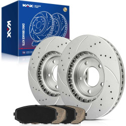 2007-2009 Ford Edge/2007 2009 Lincoln MKX Front Drilled and Slotted Ceramic Brake Pad & Rotor Kit