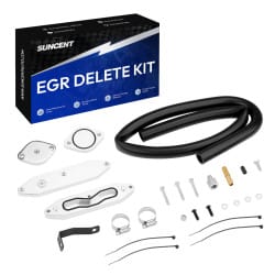 2011-2014 & 2017-2019 6.7L V8 Powerstroke Diesel EGR Delete Kit with Flow Through Plate for Ford F250 F350 F450 F550 Super Duty