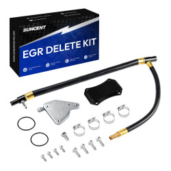 2011-2016 6.6L Duramax LML Diesel EGR Valve Cooler Delete Kit Block-off Plate Black for Chevy Silverado / GMC Sierra 2500/3500HD