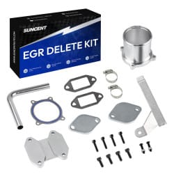2007-2009 6.7L Cummins Diesel EGR Delete Kit For Dodge Ram 2500 3500 4500 5500 (w/ Valve, Silver)