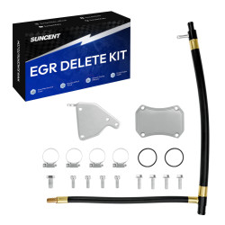 2011-2016 6.6L Duramax LML Diesel EGR Valve Cooler Delete Kit Block-off Plate Silver for Chevy Silverado /GMC Sierra 2500/3500HD