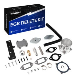 2013-2018 6.7L L6 Cummins Diesel EGR Plate Cooler & Throttle Valve Delete Kit (Silver) for Dodge Ram 2500 3500 Suncent®