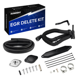 2015-2016 6.7L Powerstroke EGR Valve & Cooler Delete Kit (Normal, Black) for Ford F250 F350 F450 F550 Diesel Block Off Plate