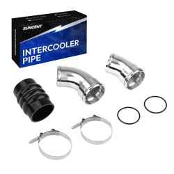 2006-2010 6.6L V8 Duramax Diesel 3.5'' Cold Side Aluminum Intercooler Pipe & Silicone Hose Kit for Chevy/GMC 2500/3500HD LBZ/LMM