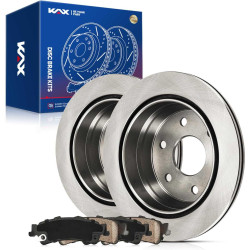 2011-2017 Regal 2.0L/2016 Malibu Limited Rear Drilled and Slotted Ceramic Brake Pad & Rotor Kit
