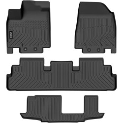 2022-2024 Nissan Pathfinder 8 seat SUV All Weather Custom Truck Floor Mats Best TPE Vehicle Floor Liners Automotive ViWiK®
