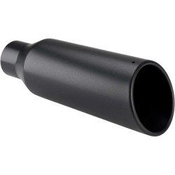 KAX® 2.5" Inlet 4" Outlet Black Weld-On Universal Exhaust Tip