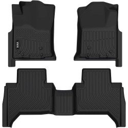 2005-2011 Toyota Tacoma Double Cab Pickup All Weather Custom Truck Floor Mats Best TPE Vehicle Floor Liners Auto Front & Rear