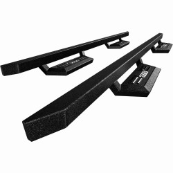 KYX® 2019-2022 Chevy Silverado 1500 Crew Cab 2Drop+ Running Boards Silver Logo