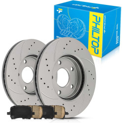 2006-2011 Chevrolet HHR Front Drilled and Slotted Ceramic Brake Pad & Rotor Kit