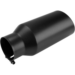 KAX® 4" Inlet 6" Outlet Black Bolt-On Exhaust Tailpipe Tip Universal Fit