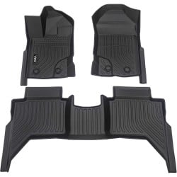2019-2023 Ford Ranger SuperCrew Cab Pickup All Weather Custom Truck Floor Mats Best TPE Vehicle Floor Liners Automotive VIWIK®