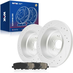2011-2020 Dodge Durango/Jeep Grand Cherokee Rear Drilled and Slotted Ceramic Brake Pad & Rotor Kit