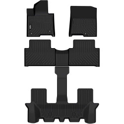 2021-2024 Kia Sorento Hybrid 6/7 seat SUV All Weather Custom Truck Floor Mats Best TPE Vehicle Floor Liners Automotive