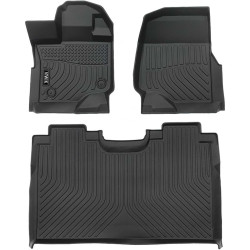 2015-2024 Ford F150 SuperCrew/Crew Cab Front Bucket Seat Pickup All Weather Custom Truck Floor Mat TPE Vehicle Floor Liner Auto