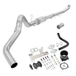 2013-2018 6.7L Cummins DPF Delete Turbo-Back Exhaust System With Black EGR Delete Kit