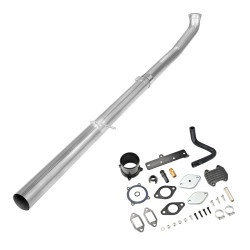 2010-2012 Cummins 6.7L Black EGR Delete Kit And 4" CAT DPF Delete Racepipe