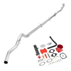 2010-2012 Cummins 6.7L Red EGR Delete Kit And 4" DPF Delete Turbo-Back Exhaust System