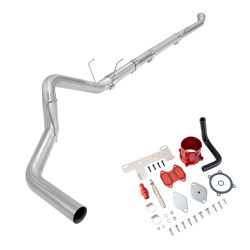 2010-2012 Cummins 6.7L Red EGR Delete Kit And 5" DPF Delete Turbo-Back Exhaust System