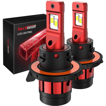 Torchbeam® T6 H13/9008 60W 6500K White IP67 LED Headlight Bulbs 2Pcs