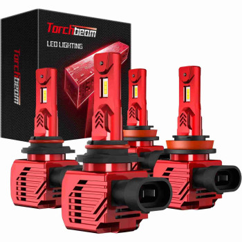 Torchbeam® T5 9005/HB3 H11/H9/H8 100W 6500K White IP68 LED Headlight Bulbs 2 Pairs