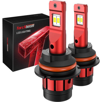 Torchbeam® T6 9007/HB5 60W 6500K White IP67 LED Headlight Bulbs 2Pcs