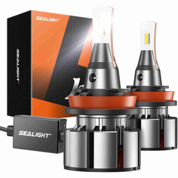 SEALIGHT® L2 H11/H9/H8 100W 6000K White IP67 LED Headlight Bulbs 2Pcs