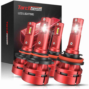 Torchbeam® T2 9005/HB3 H11/H9/H8 60W 6500K White LED Headlight Bulbs 2 Pairs