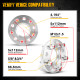 Suncent® 5x112mm Wheel Spacers Hub Centric 15mm 66.6mm M12x1.5 4Pcs 1
