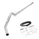 2011-2014 6.7L Powerstroke 4" Downpipe-Back Exhaust DPF Delete and Upgraded Silver EGR Delete Kit for Ford F250/F350/F450 0